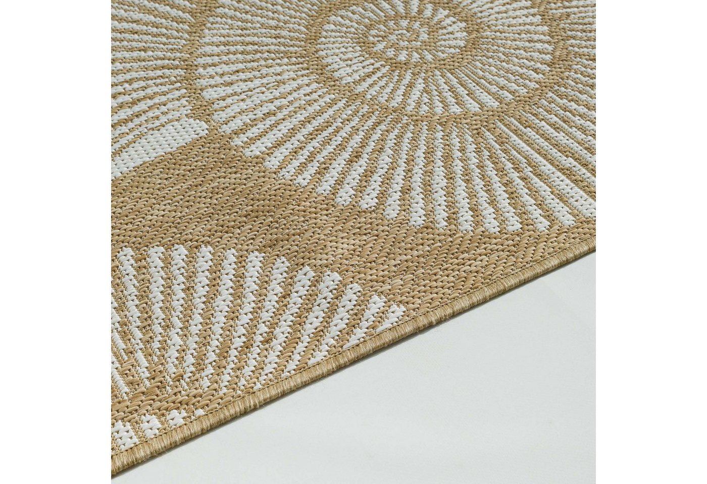 TaraCarpet Teppich TaraCarpet Regina Maritim Wohnzimmer,Schlafzimmer,Esszimmer natur, rechteckig, Höhe: 7 mm, Küche Flur Terrasse Garten Balkon 80x150 Bild 5
