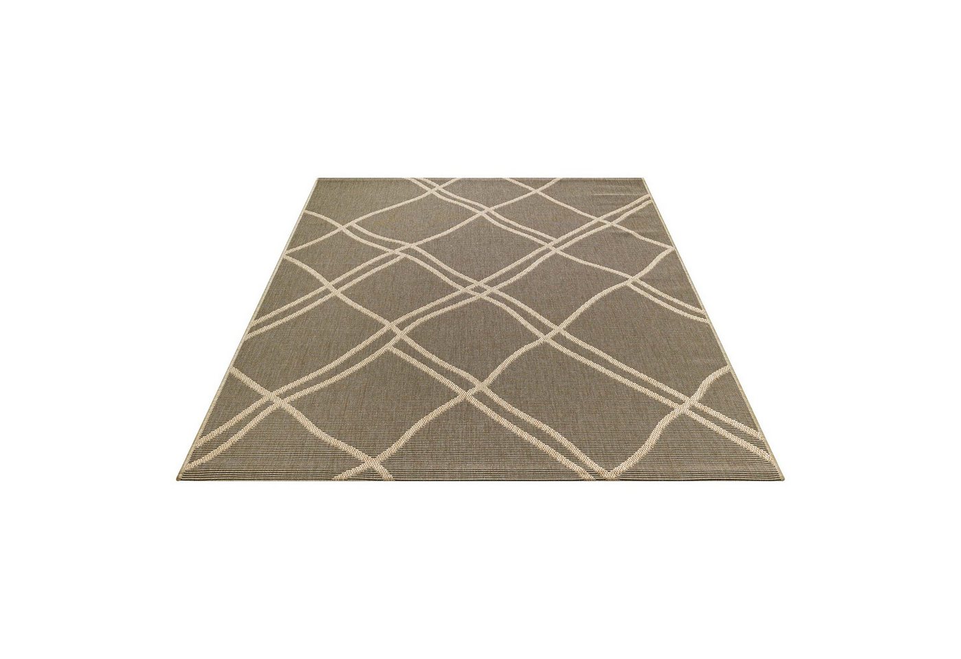 TaraCarpet Teppich TaraCarpet Regina Raute Wohnzimmer,Schlafzimmer,Esszimmer natur, rechteckig, Höhe: 7 mm, Küche Flur Terrasse Garten Balkon 80x150 Bild 2
