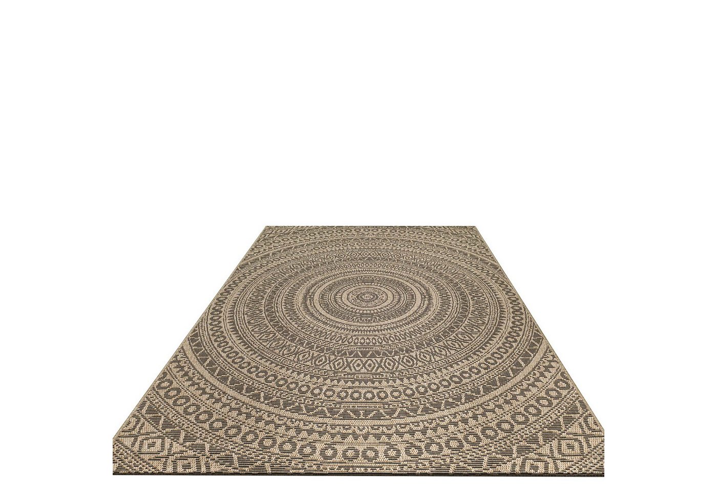 TaraCarpet Teppich TaraCarpet Regina Mandala Wohnzimmer,Schlafzimmer,Esszimmer natur, rechteckig, Höhe: 7 mm, Küche Flur Terrasse Garten Balkon 80x150
