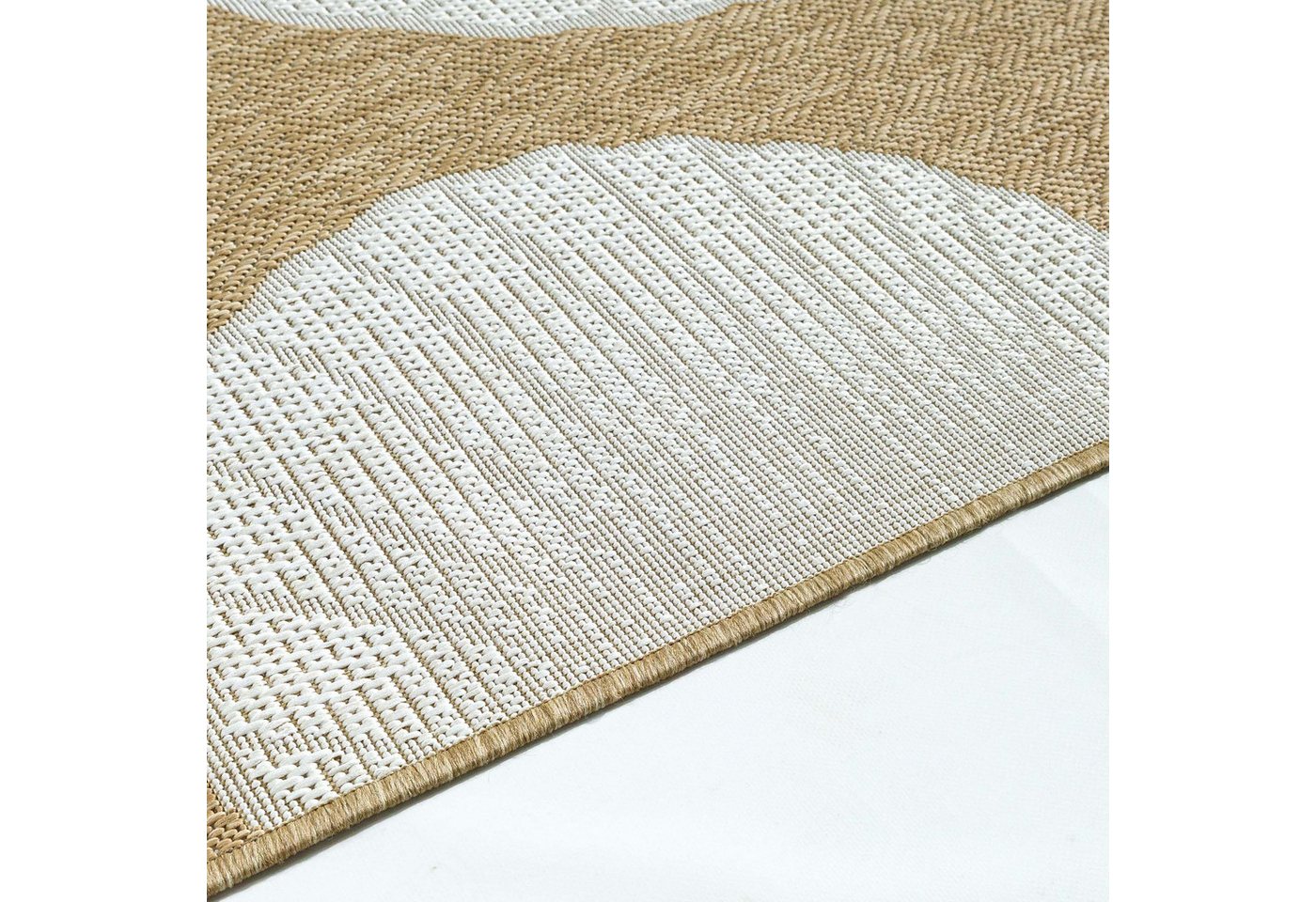 TaraCarpet Teppich TaraCarpet Regina Shell Wohnzimmer,Schlafzimmer,Esszimmer natur, rechteckig, Höhe: 7 mm, Küche Flur Terrasse Garten Balkon 80x150 Bild 5