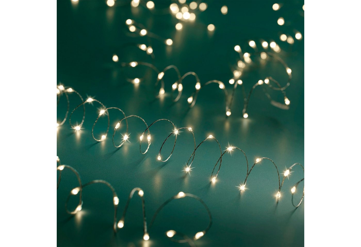 Lumineo LED-Lichterkette Lumineo Lichterkette STRING LIGHTS 240 LED 12 m warm weiß, Silberdraht, 8h-Timer, Indoor/Outdoor, IP44, Micro LEDs Bild 3