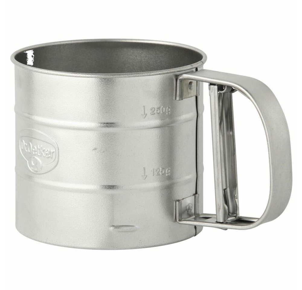 Dr. Oetker Küchenhelfer Küchensieb Kitchen Tools Classic Einhand-Mehlsieb Ø 10.5 cm, Stahlblech