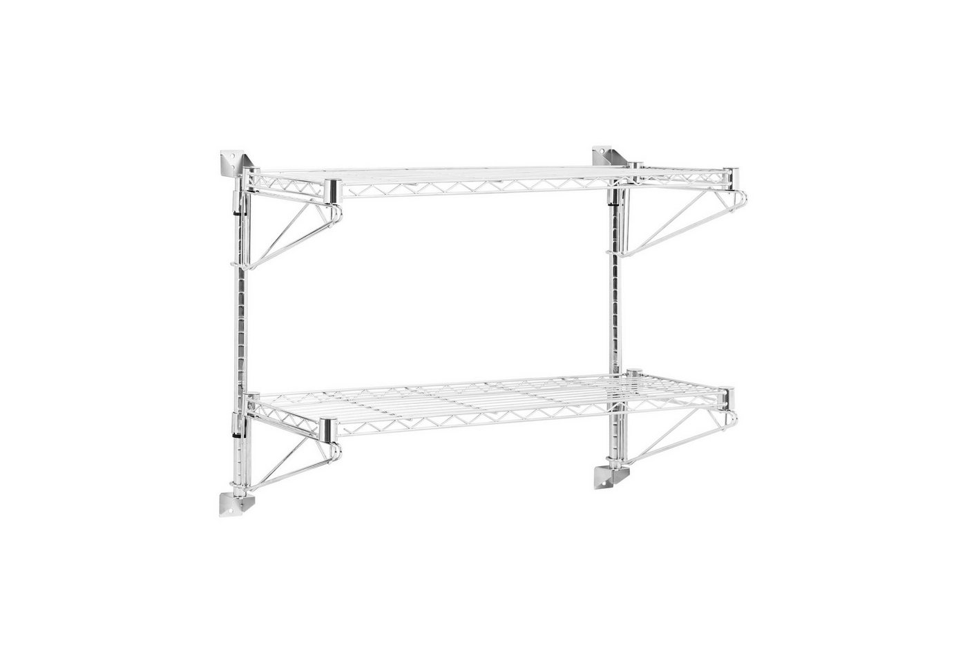 Royal Catering Hängeregal 90 x 35cm Wandbord 60kg Gitterdesign Wandregal Küchenregal Karbonstahl