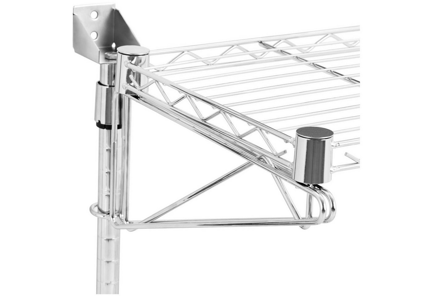 Royal Catering Hängeregal 90 x 35cm Wandbord 60kg Gitterdesign Wandregal Küchenregal Karbonstahl Bild 3