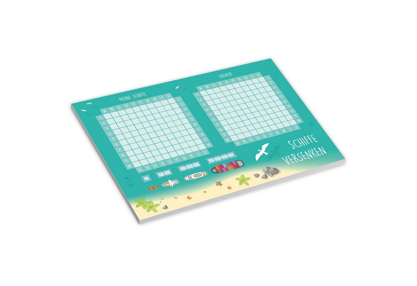 nikima Packpapier 2er Set A6 Spielblock Schiffe versenken Reisespiel Flottenmanöver, Reisespiel Flottenmanöver Bild 4