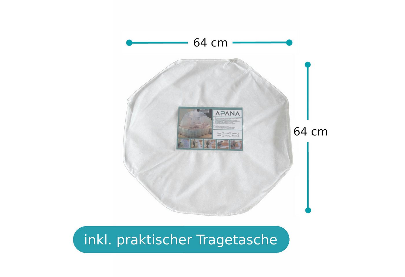 APANA Fliegengitter-Gewebe Mobiler Insektenschutz Moskitonetz Mückennetz Fliegengitter Netz, Größe (Breite x Höhe):150 x 200 x 150 cm