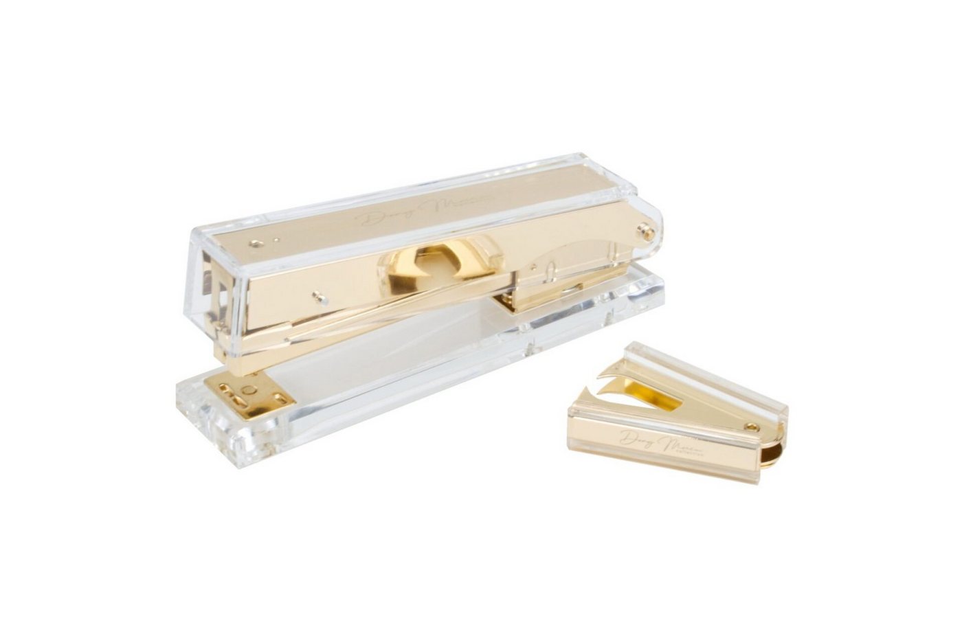 Dany Marcus Heftgerät Heftklammer Set Gold, (Set bestehend aus Heftgerät und Heftklammerentferner), Bürotacker / Heftgerät