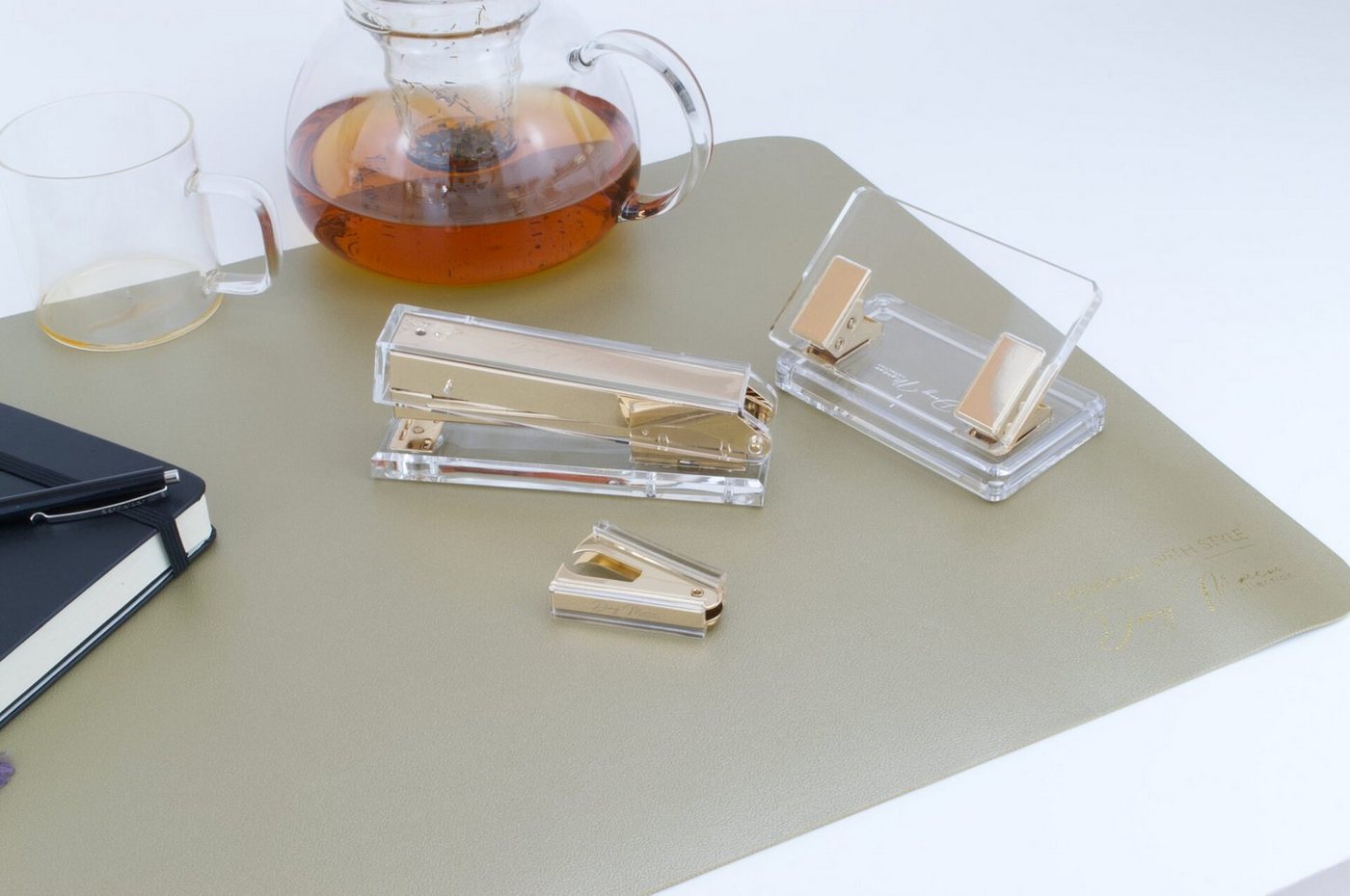 Dany Marcus Heftgerät Heftklammer Set Gold, (Set bestehend aus Heftgerät und Heftklammerentferner), Bürotacker / Heftgerät Bild 2