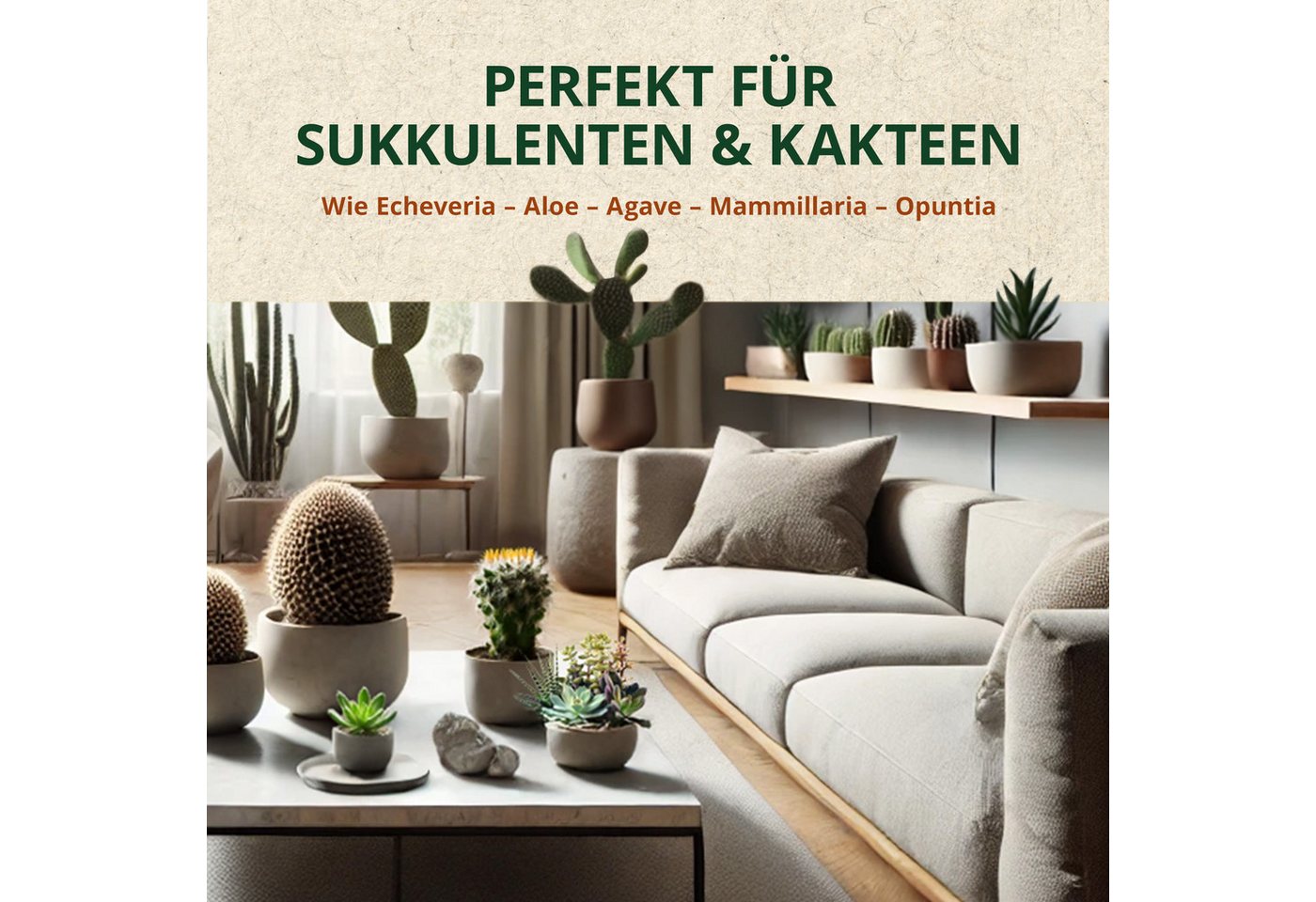 OraGarden Spezialerde Kakteen & Sukkulenten Erde, mit Wurmhumus Bild 3