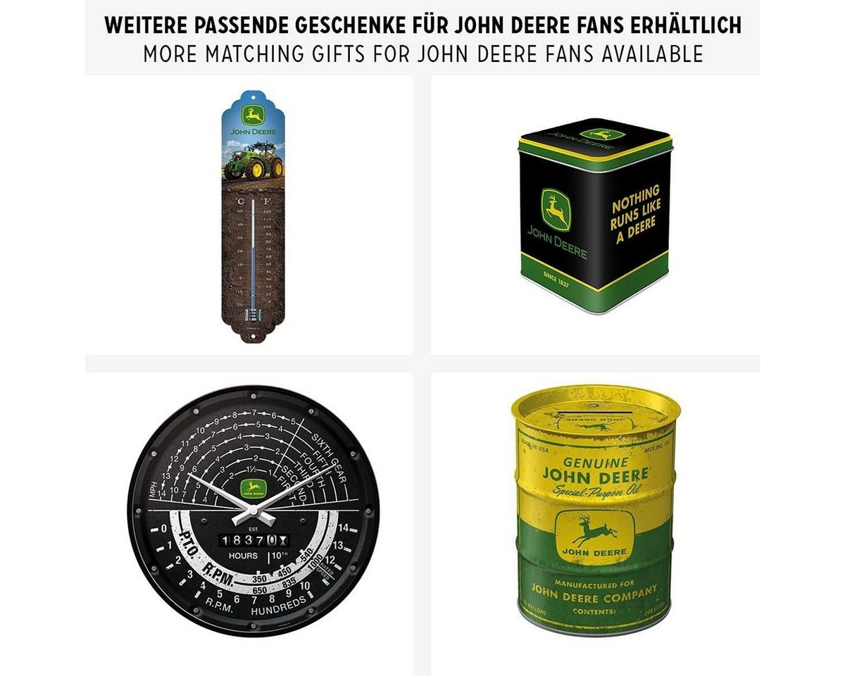 Nostalgic-Art Notizbuch Notizbuch - John Deere - Farm Equipment Logo Black Bild 5