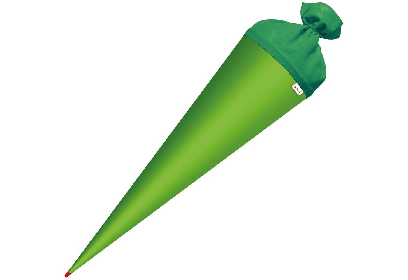 Roth Schultüte Roth Basteltüte, grün, 70 cm, rund, Rot(h)-Spitze, Filzverschluss