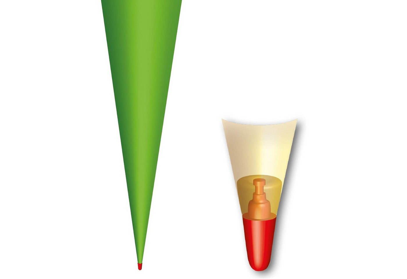 Roth Schultüte Roth Basteltüte, grün, 70 cm, rund, Rot(h)-Spitze, Filzverschluss Bild 5