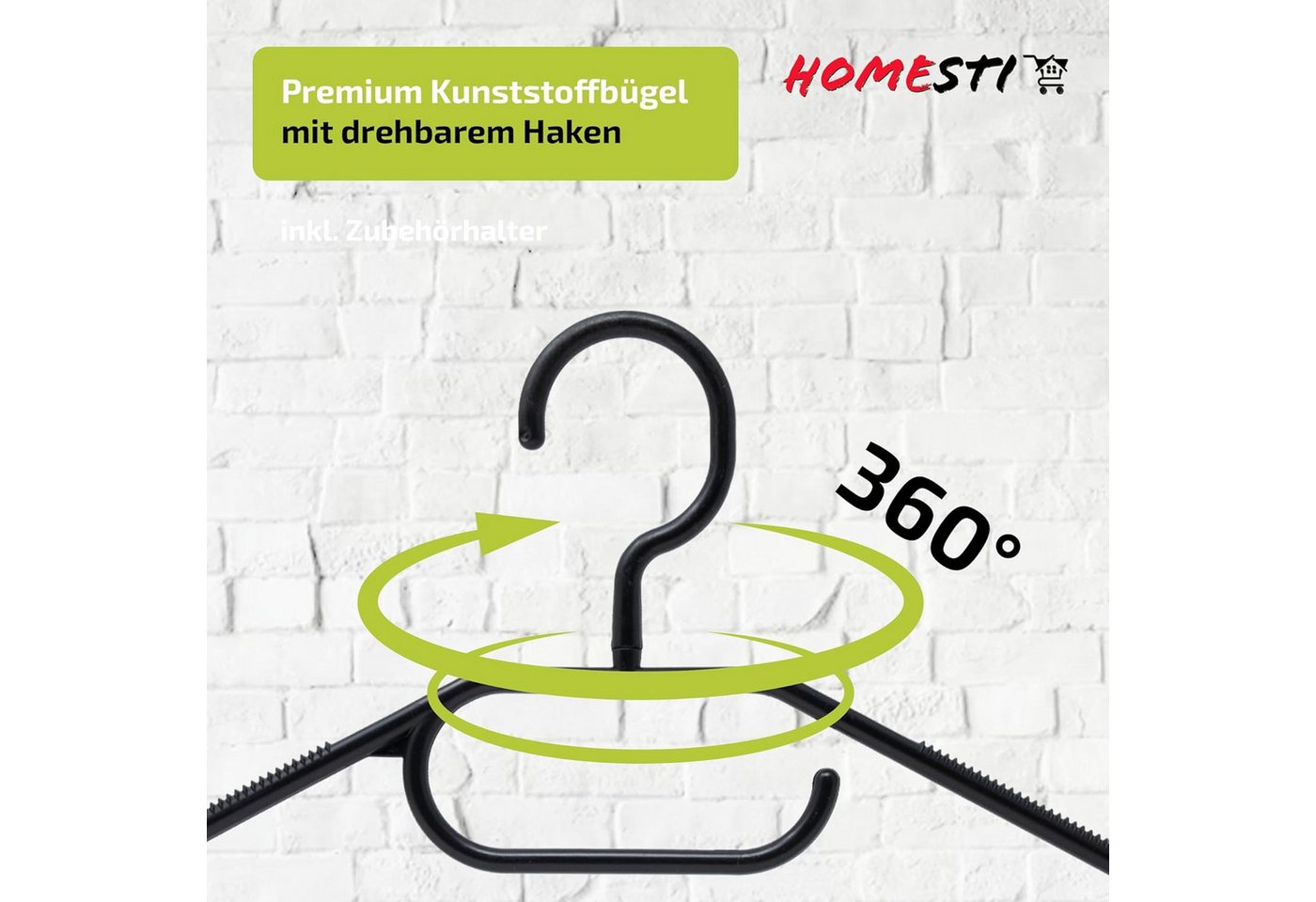 homesti Wickelauflage 10 Stück multifunktionale Premium Kleiderbügel aus 100% recyceltem Bild 3