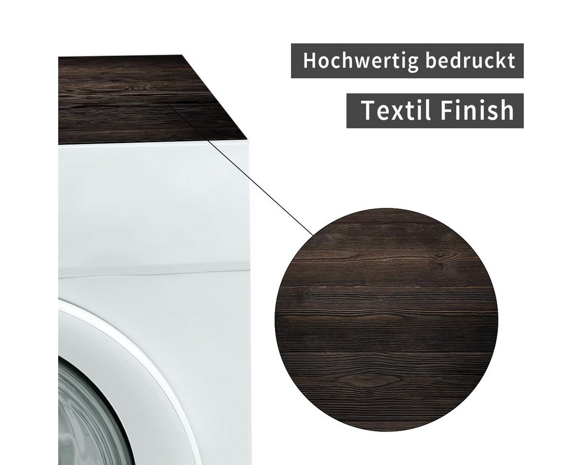 Tabletop Antirutschmatte Waschmaschinen-Auflage dunkle Holz-Optik rutschfest, waschbar, 1-St., Textil-Finish Gummi-Matte als Trockner Waschmaschinen-Unterlage Bild 2