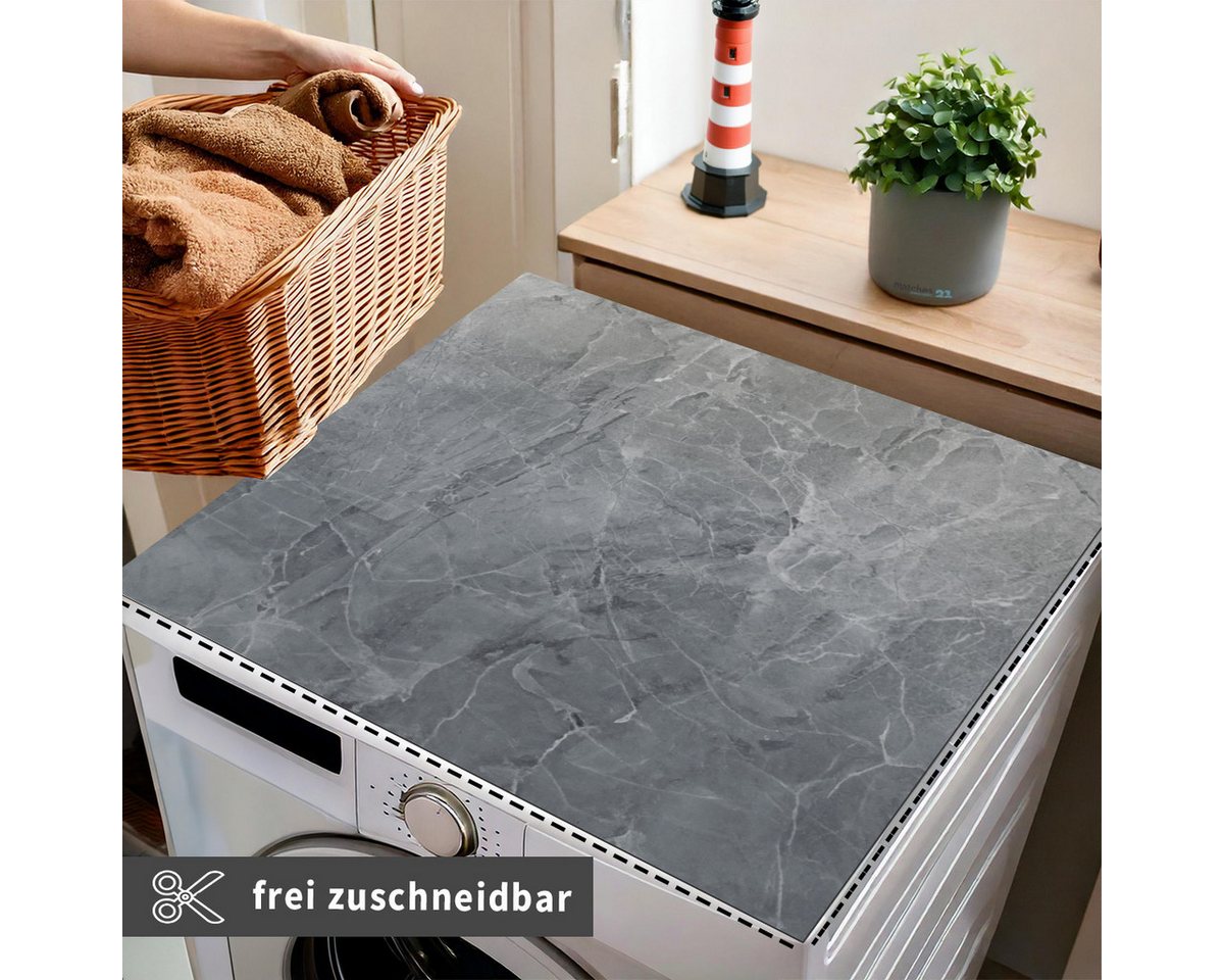 Tabletop Antirutschmatte Waschmaschinen-Auflage Stein-Optik Marmor dunkel rutschfest, waschbar, 1-St., Textil-Finish Gummi-Matte als Trockner Waschmaschinen-Unterlage Bild 5