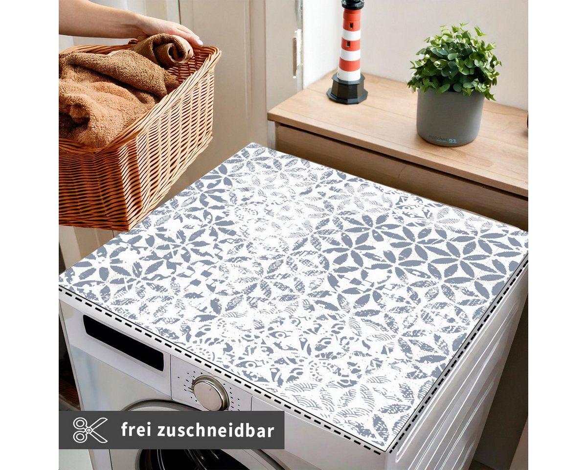 Tabletop Antirutschmatte Waschmaschinenauflage blau grau Textil-Finish waschbar, 1-St., Rutschfeste Gummi Unterlage als Trockner Waschmaschinen-Abdeckung Bild 4