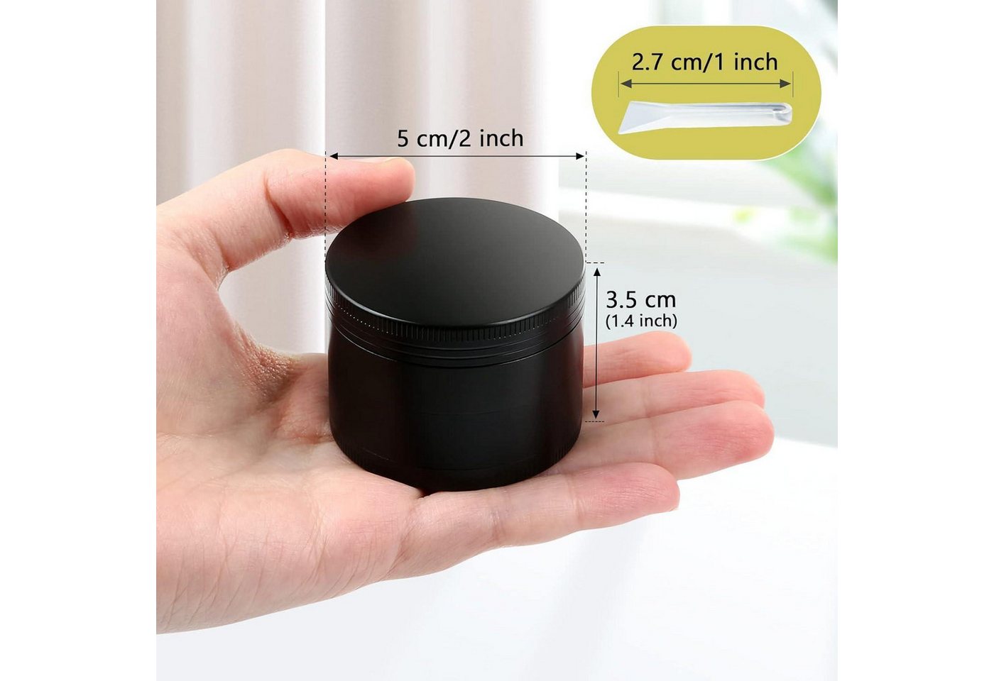 LuxusKollektion Kräutermühle Pollen Grinder 5CM Crusher Kräutermühle für getrocknete Kräuter Bild 4