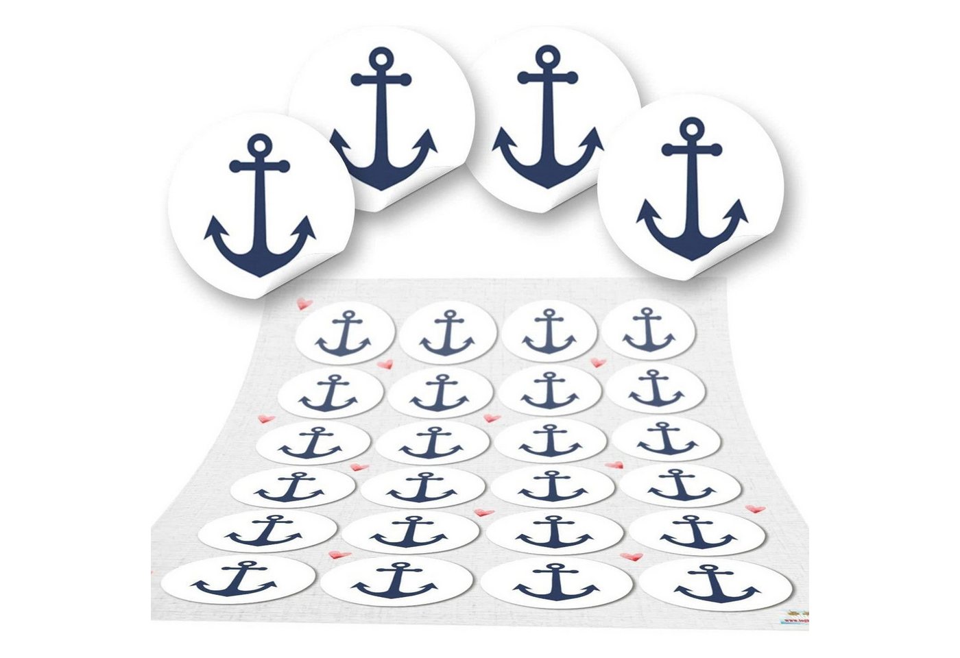Logbuch-Verlag Aufkleber Aufkleber SET 5 x 24 bunte Sticker - Urlaub Reise maritim sommerlich Bild 3