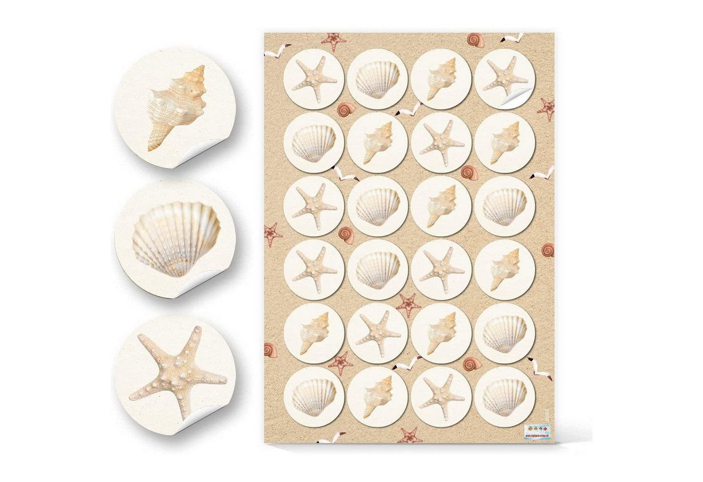 Logbuch-Verlag Aufkleber Aufkleber SET 5 x 24 bunte Sticker - Urlaub Reise maritim sommerlich Bild 5