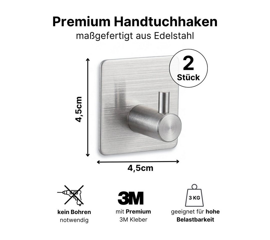 LIVINA HOME Handtuchhaken Handtuchhaken Haken selbstklebend, Duschablage ohne Bohren, Badezimmer, Bad, Küche