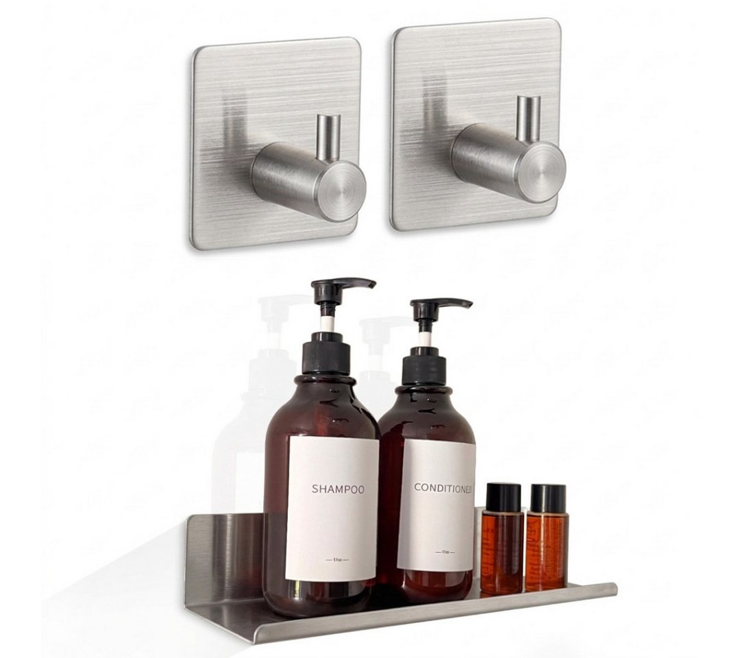 LIVINA HOME Handtuchhaken Handtuchhaken Haken selbstklebend, Duschablage ohne Bohren, Badezimmer, Bad, Küche Bild 2