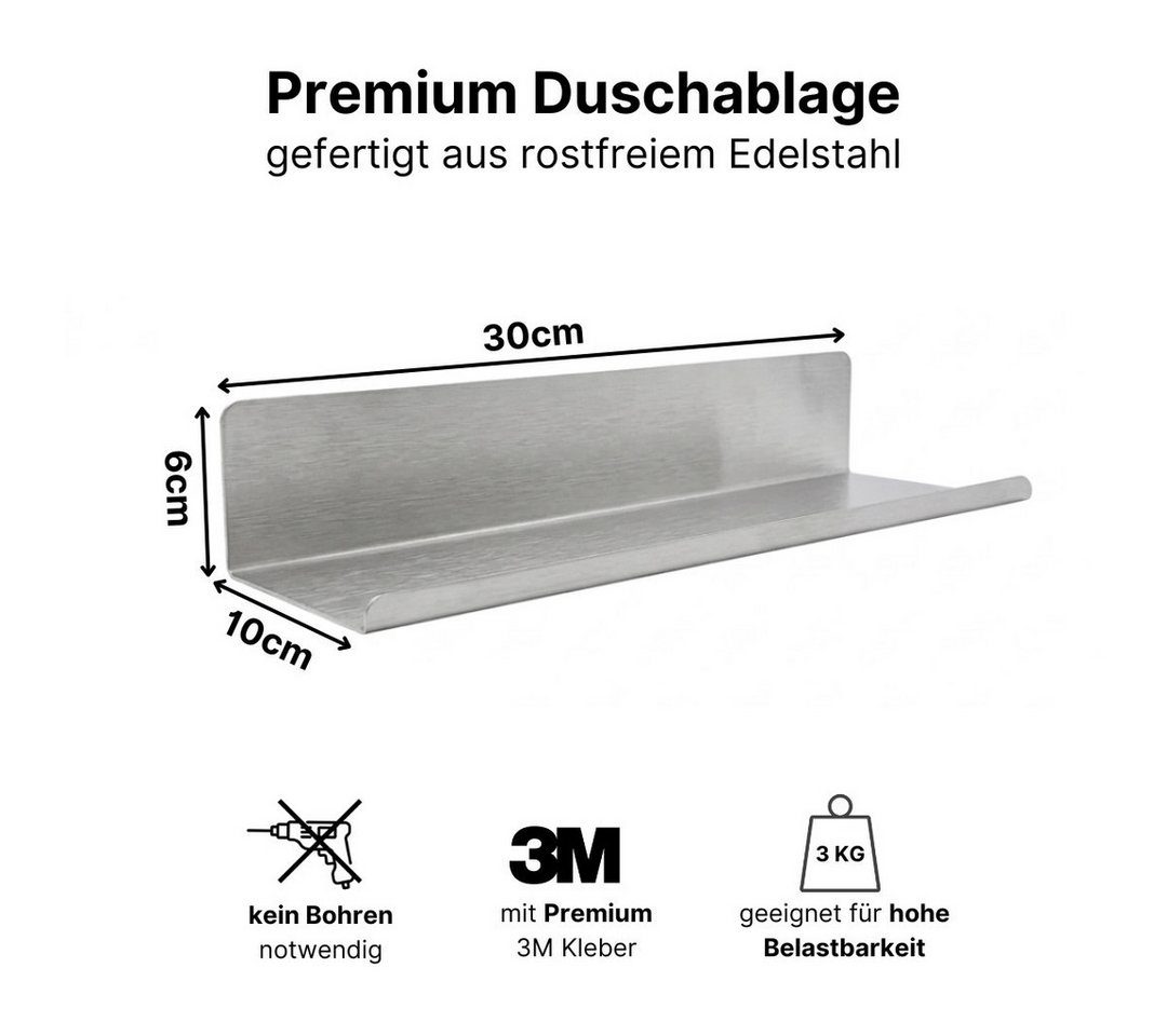 LIVINA HOME Handtuchhaken Handtuchhaken Haken selbstklebend, Duschablage ohne Bohren, Badezimmer, Bad, Küche Bild 3