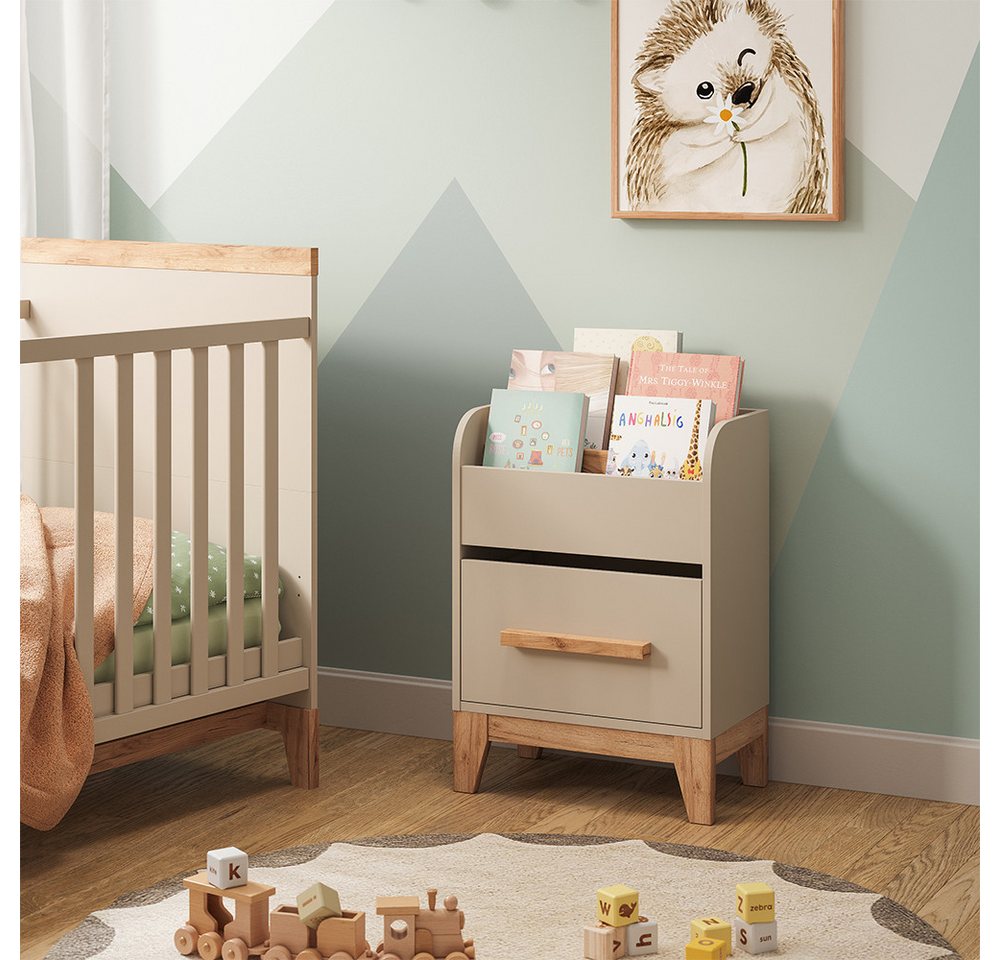 VitaliSpa® Bücherregal Malia, Cashmere/Artisan, 55 x 70 cm mit Schublade Bild 2