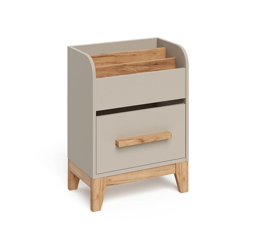 VitaliSpa® Bücherregal Malia, Cashmere/Artisan, 55 x 70 cm mit Schublade Bild 4