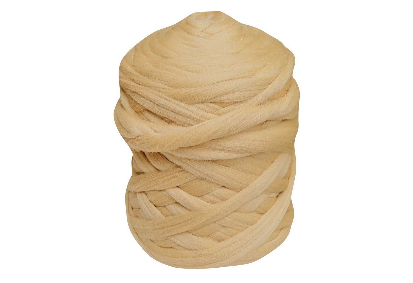 maDDma 1m Filzwolle Märchenwolle Nassfilzen Trockenfilzen Spinnen Bastelgarn, 1 m, 095 desert sand