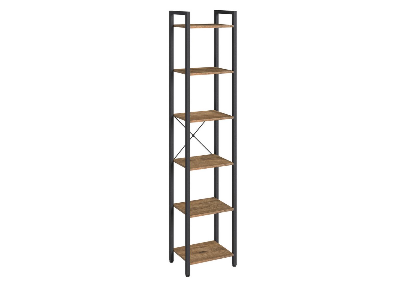 VASAGLE Bücherregal Standregal, Lagerregal, 6 Ebenen, Bücherregal, Stahlrahmen Bild 5