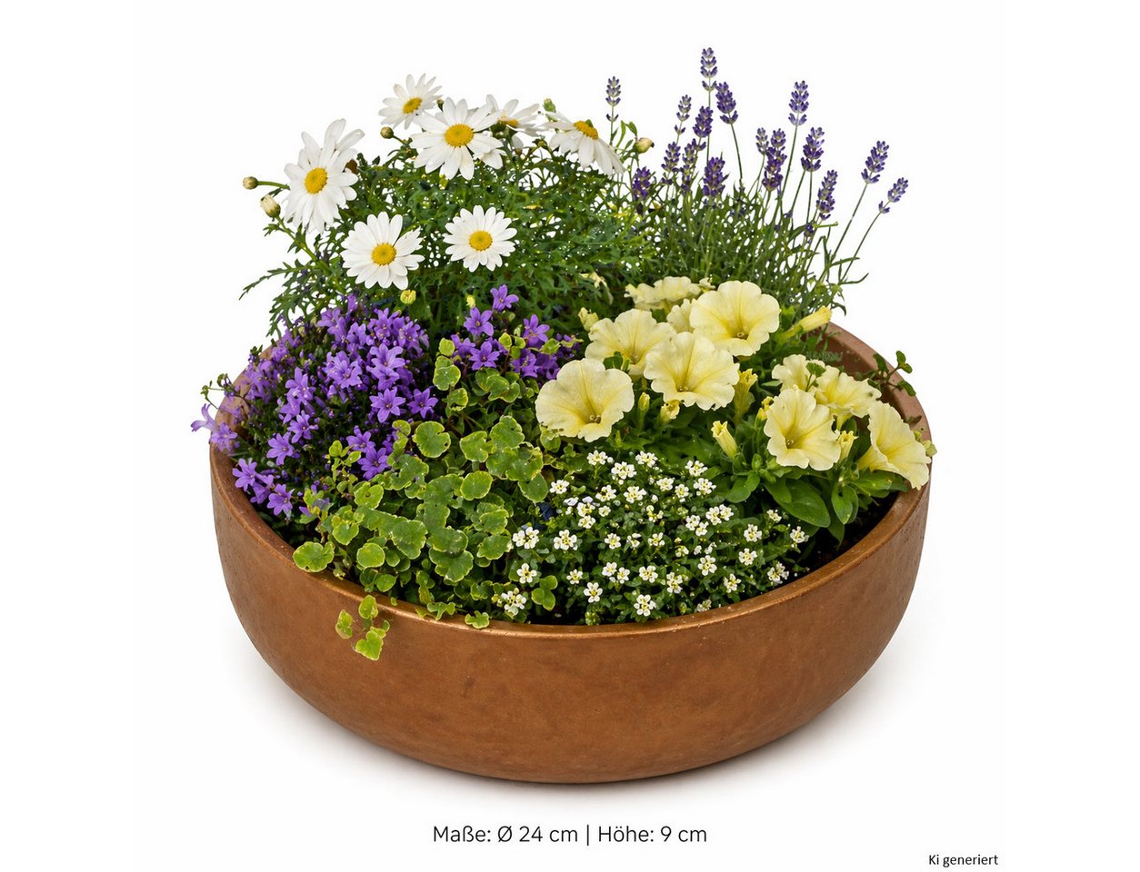 MamboCat Pflanzschale Ethan Pflanzschale Größe: S Bronze Ø 24 cm Blumen Pflanzen