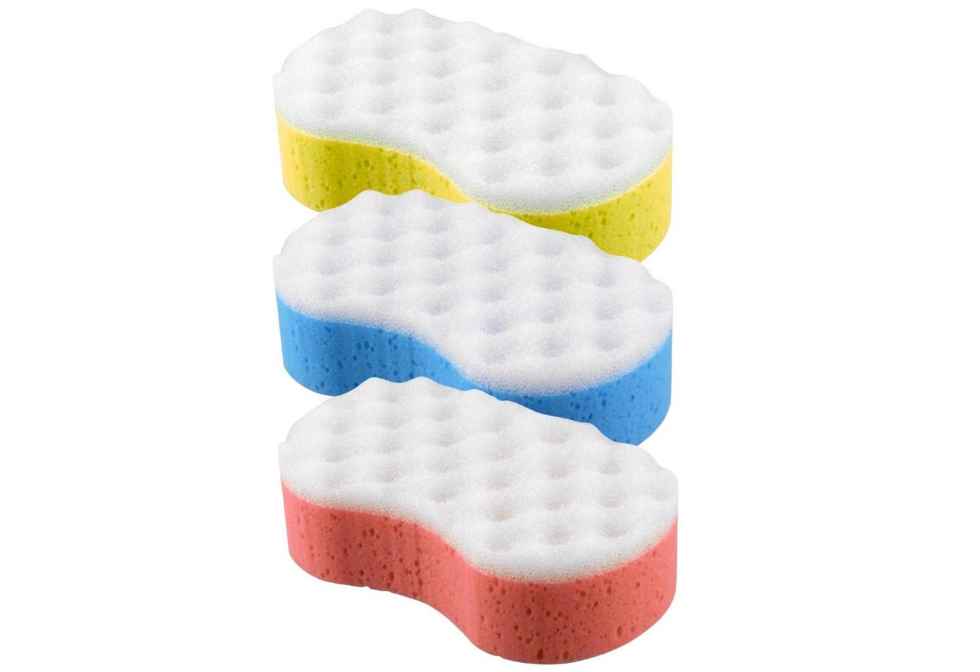 Radami Badorganizer 6 x Massageschwamm Duschschwamm Badeschwamm Peeling Schwamm Körperpeel