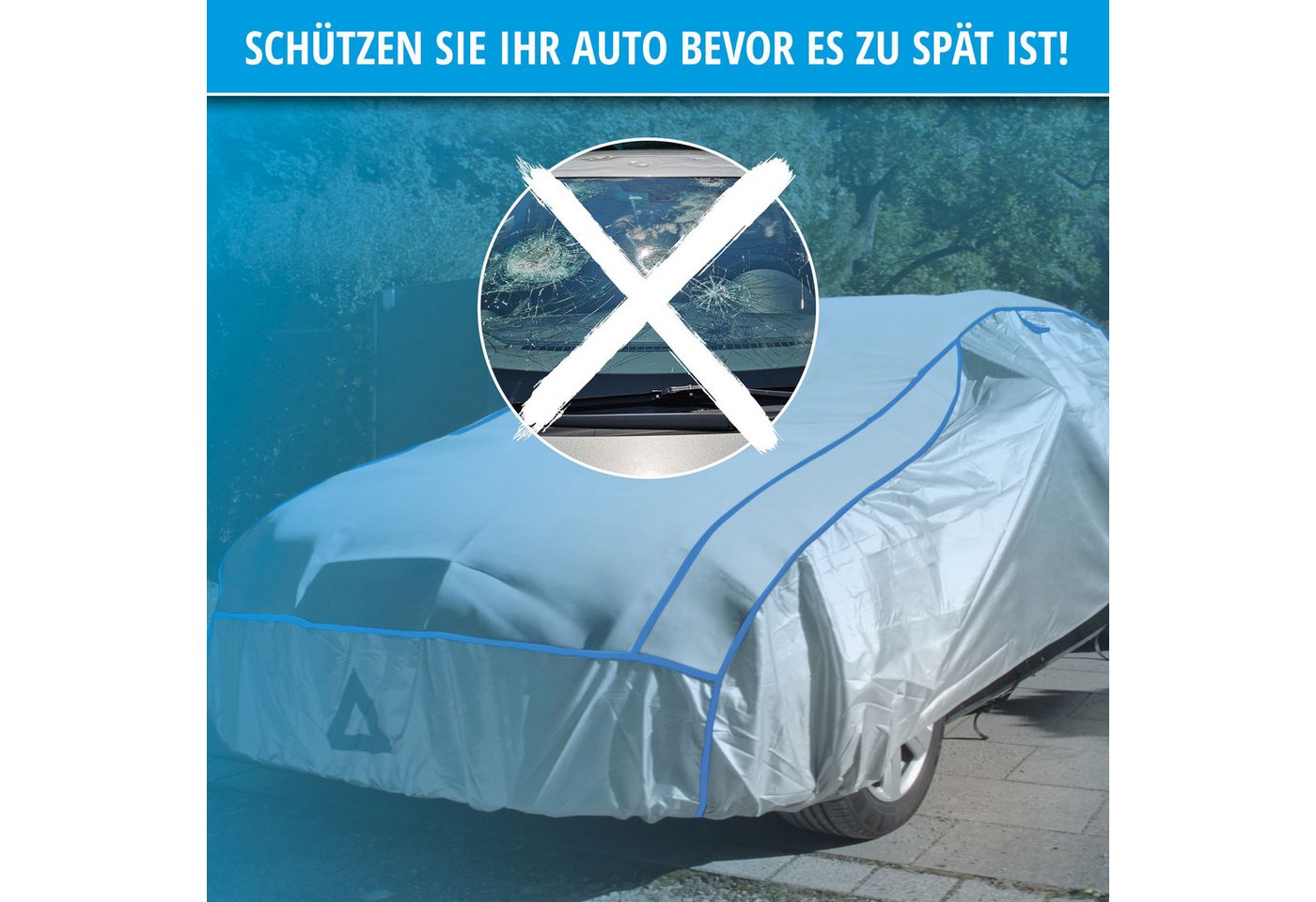 CarComfort Autoplane Hagelschutzabdeckung Comfort P (1-St., 1 Hagelschutzplane, 3 Spanngurte) Bild 3