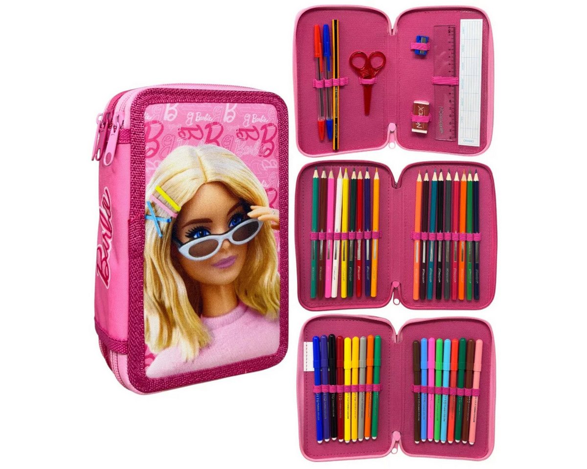 Barbie Federmäppchen Barbie Federmäppchen 3 Etagen gefüllt Glam Style Bild 2
