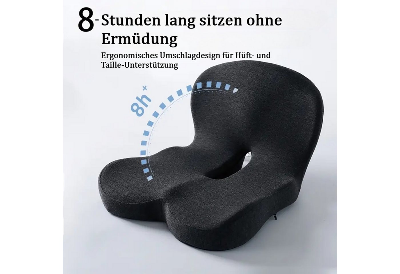 wohnTRAUM24 Sitzkissen Sitzkissen Memory Foam Sitzkissen für Büroangestellte Autofahrer, Schaum Lindert Rückenschmerzen Sitzring Steißbein Entlastung Bild 5