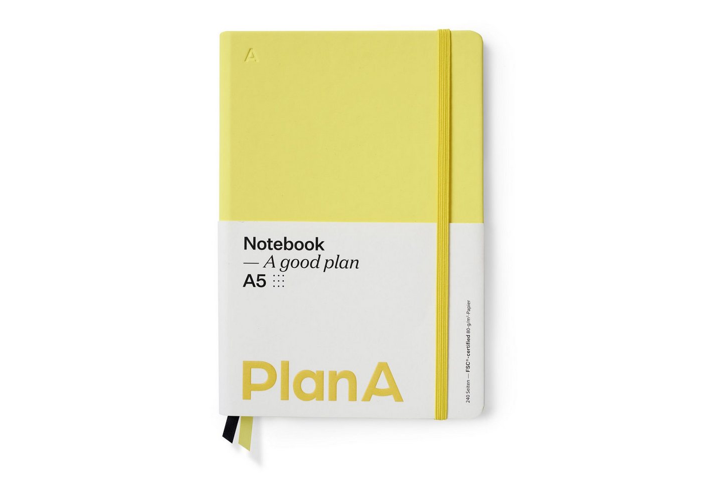 Notizbuch Notizbuch A5 Hardcover Punktiert Lemon Yellow