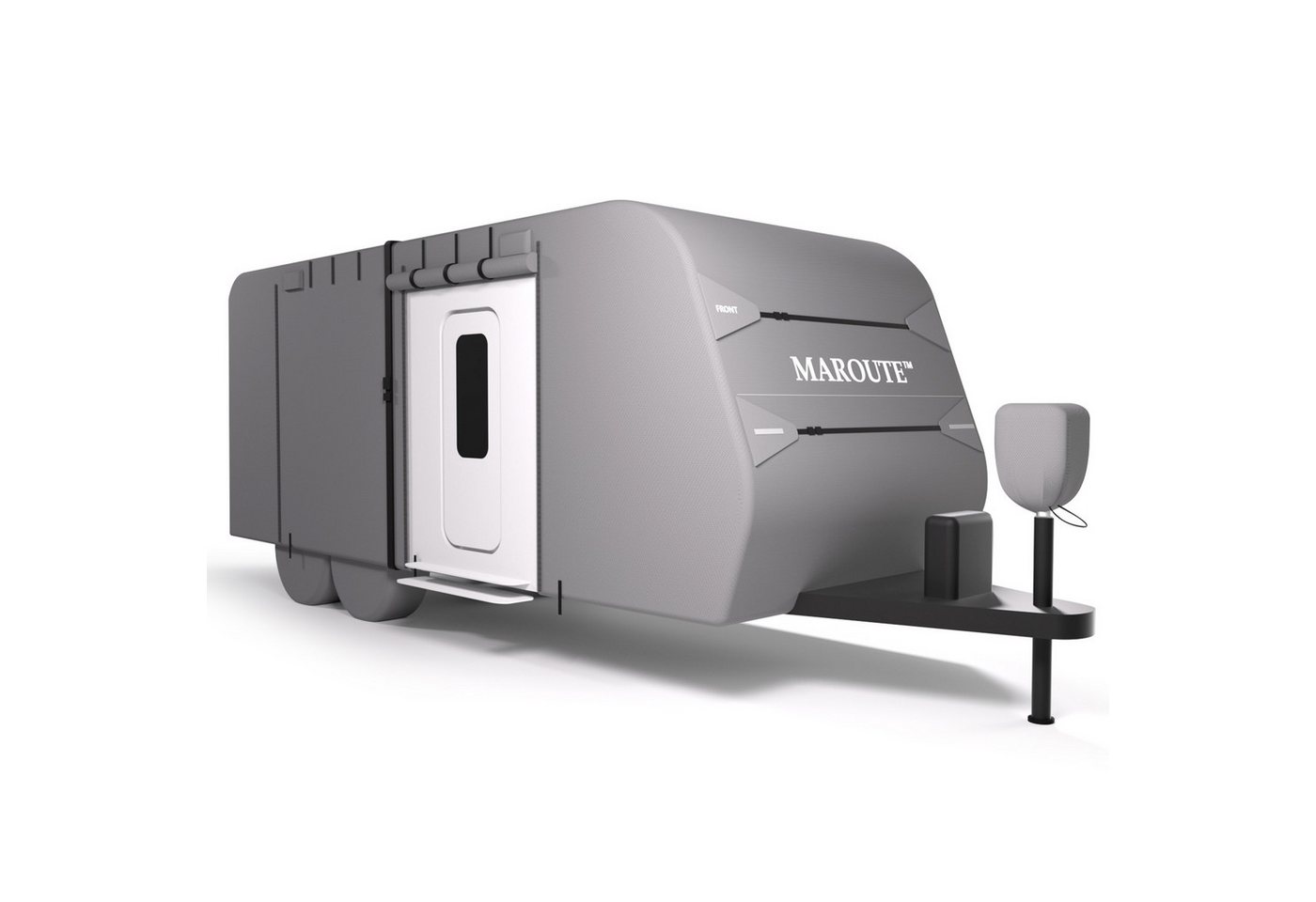 GarveeMore Wohnmobilschutzhülle Wohnwagen Abdeckung, 820/927×264×277 cm, grau, 5-lagig, wasserdicht, Anti-UV, winddicht, atmungsaktiv Bild 5