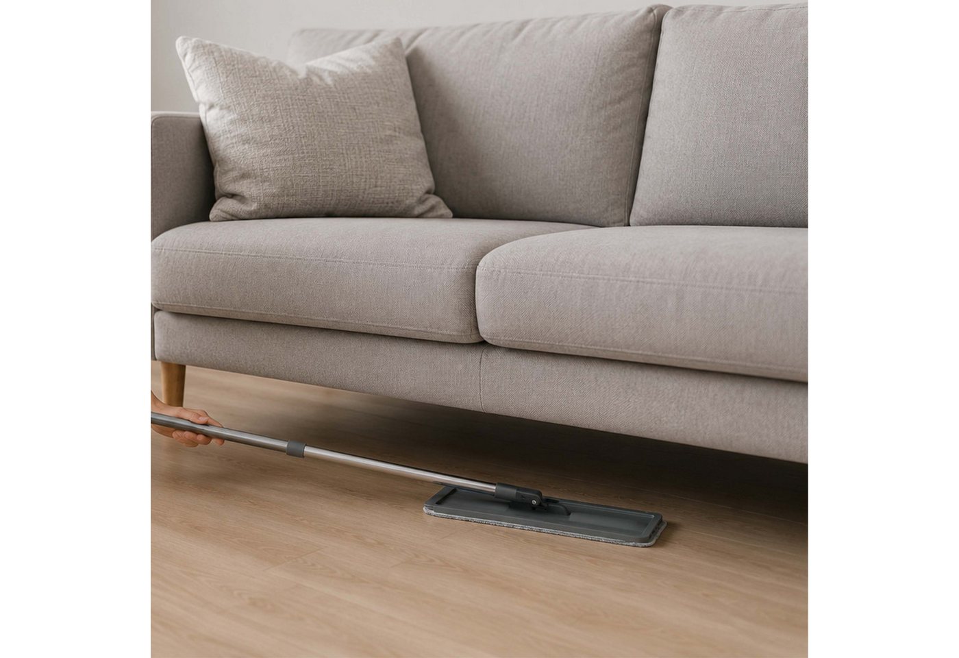 relaxdays Wischmopp-Set Flachmopp Set 2-Kammern Bild 3
