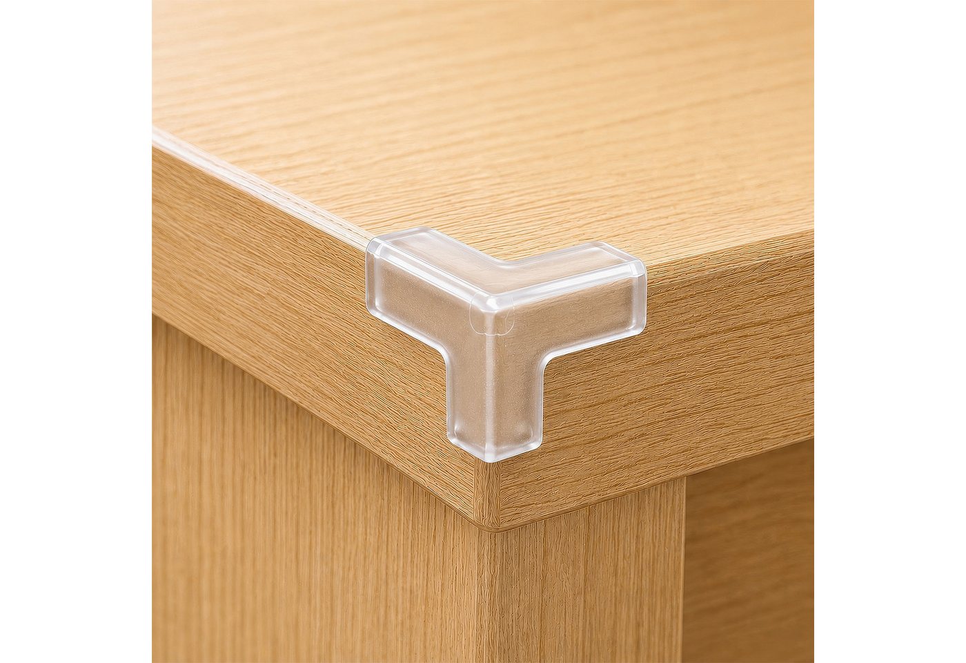 BlingBin Kindersicherung 20 Stück transparenter Eckenschutz selbstklebend,L‑, T‑ und rundförmig, weicher Tischkantenschutz, babyfreundliche Kindersicherung für Möbel Bild 4