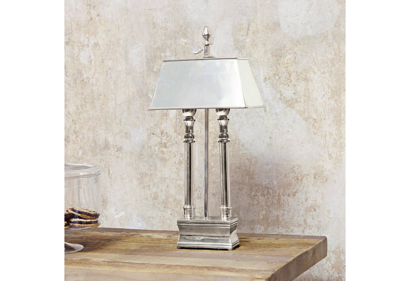 Mirabeau Tischleuchte Tischlampe Pantin silber