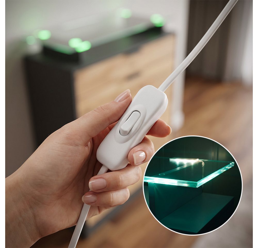 Vicco Schuhkipper Alex, Goldkraft Eiche/Anthrazit, 89 x 105 cm mit LED-Beleuchtung (1 St) Bild 2