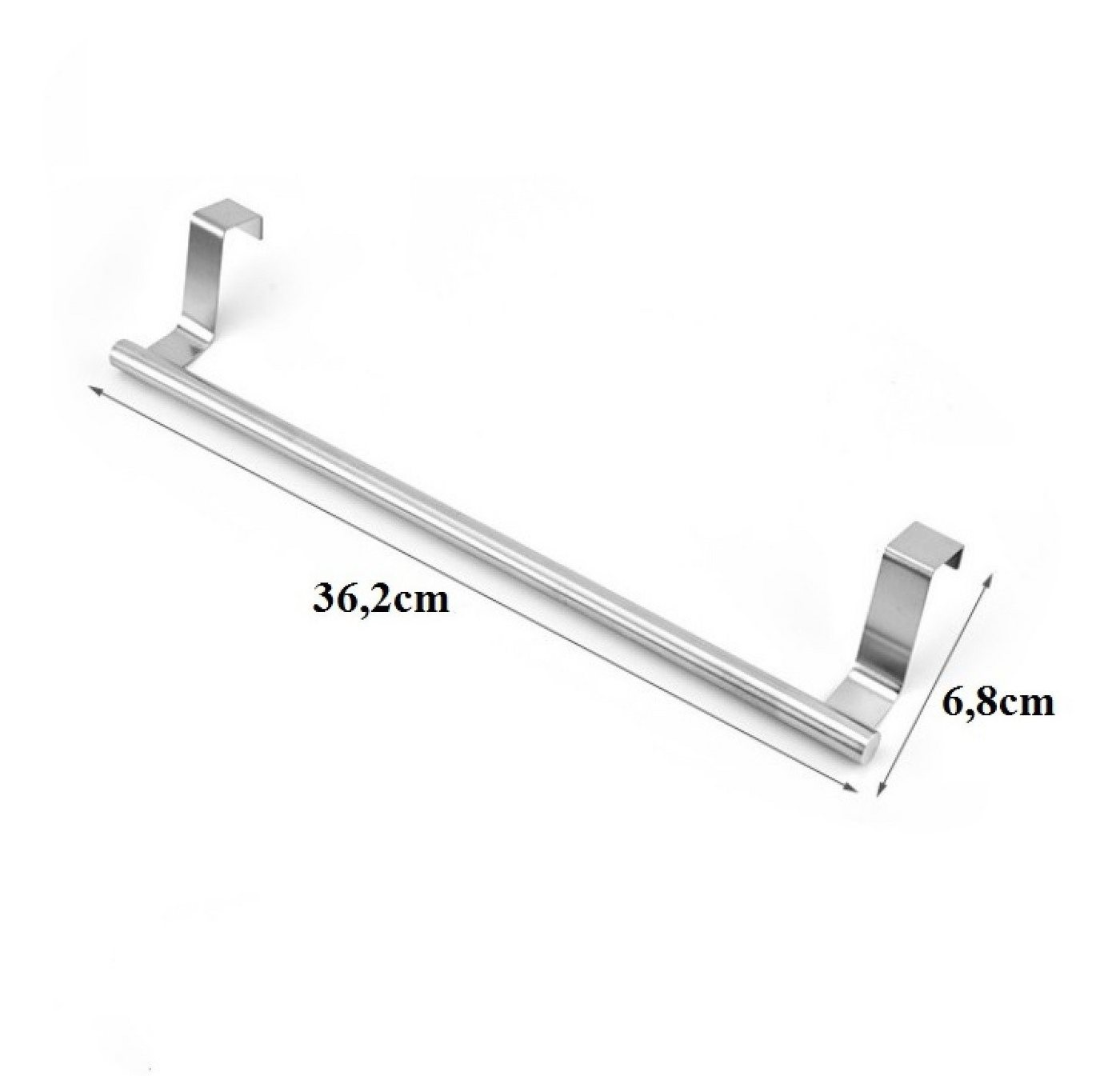 BAYLI Türgarderobe 2 x Geschirrtuchhalter zum Einhängen aus Edelstahl Küchenhandtuchhalte Bild 2