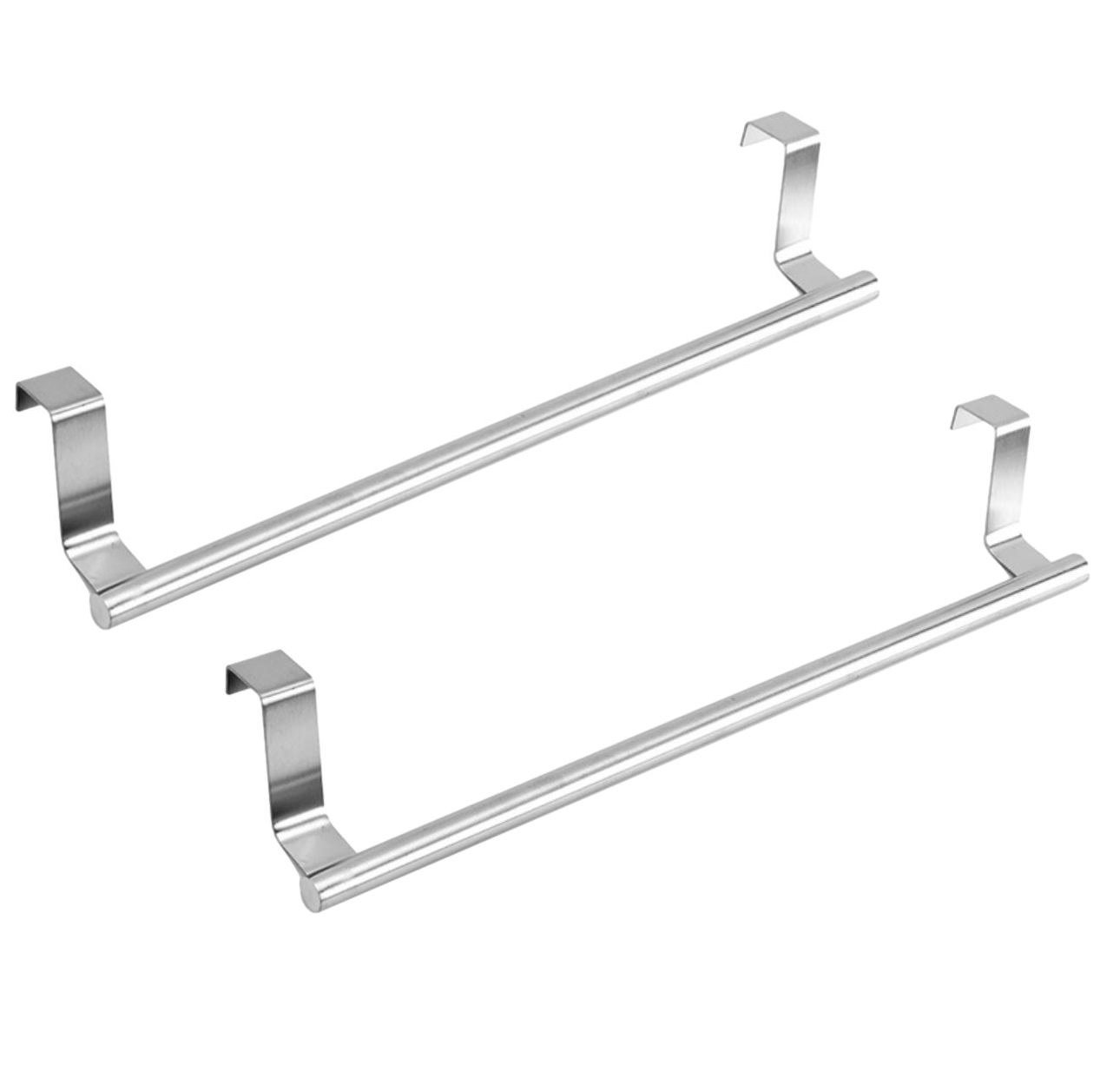 BAYLI Türgarderobe 2 x Geschirrtuchhalter zum Einhängen aus Edelstahl Küchenhandtuchhalte Bild 4
