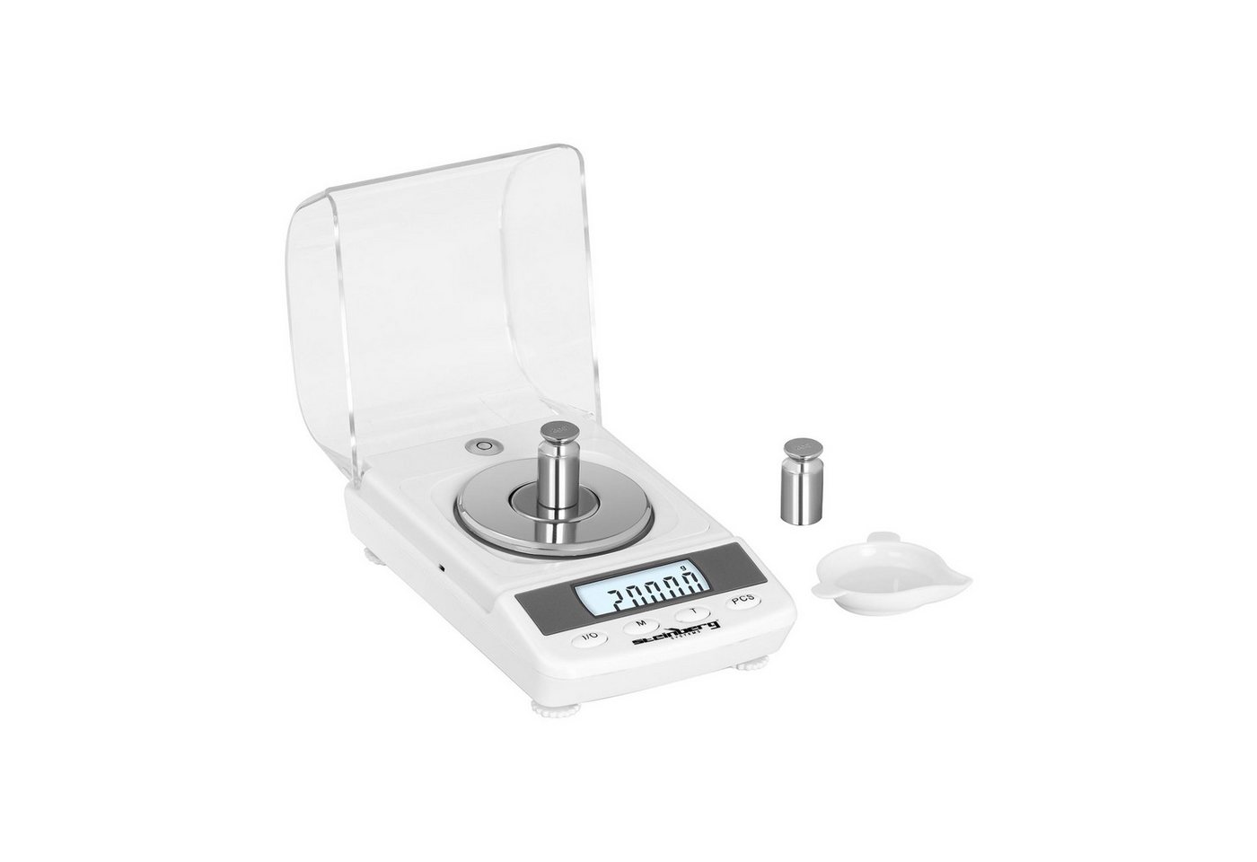 Steinberg Systems Taschenwaage 50g / 0,005g Präzisionswaage Ø 6cm Windschutz Digitale Feinwaage Gold