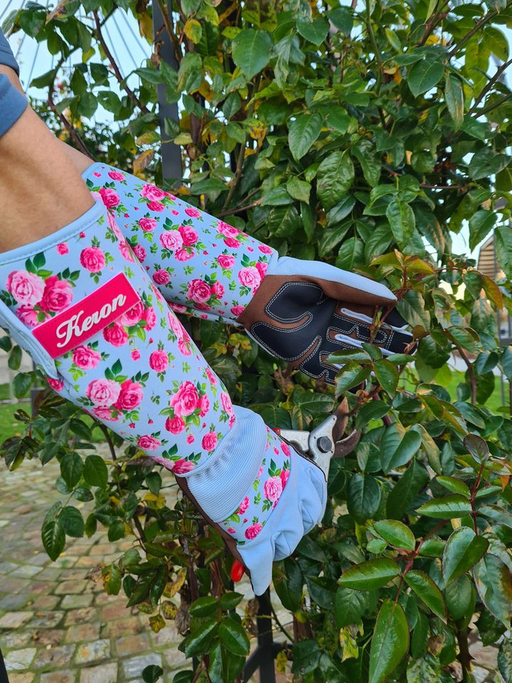 Keron Gartenhandschuhe 2 Paar Rosenhandschuh Gr. 8/M Rose Garden, lange Stulpe (2, Paar) Gartenarbeit, Schutz vor Dornen, Stacheln Bild 5