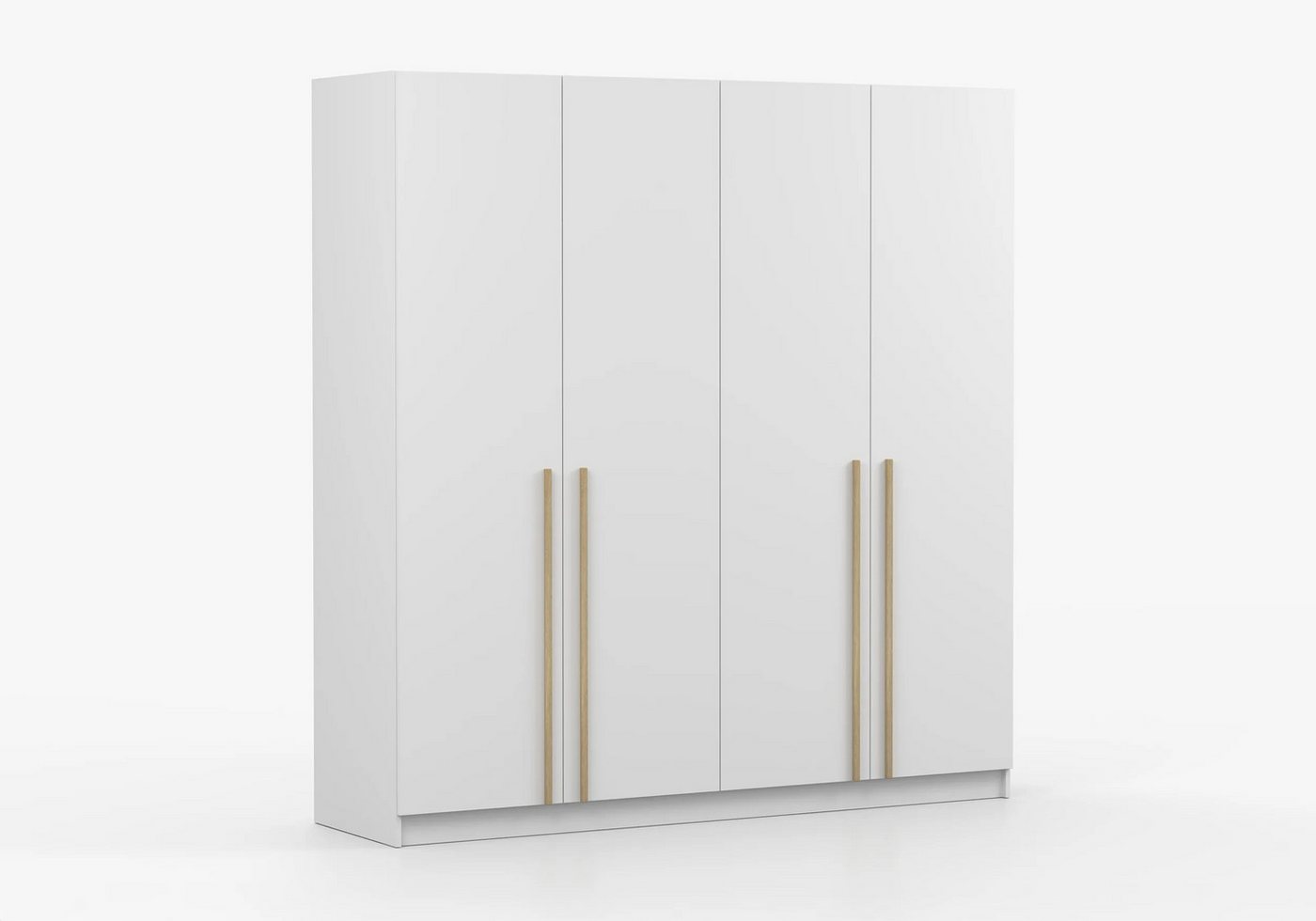 MOEBLO Drehtürenschrank Glamy 4D Wood (Moderner 4-türiger Kleiderschrank mit viel Stauraum, Einlegeböden – Ideal für Schlafzimmer, Ankleidezimmer oder Jugendzimmer, Schrank Garderobe Drehtürenschrank - holz griffe) (BxHxT): 200 x 210 x 57 cm Bild 2