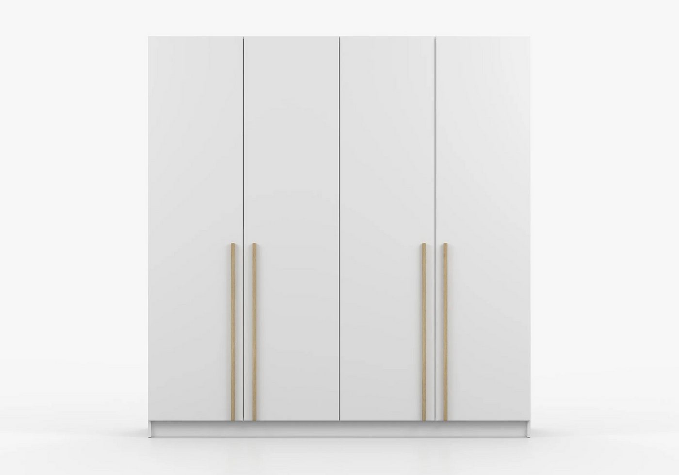MOEBLO Drehtürenschrank Glamy 4D Wood (Moderner 4-türiger Kleiderschrank mit viel Stauraum, Einlegeböden – Ideal für Schlafzimmer, Ankleidezimmer oder Jugendzimmer, Schrank Garderobe Drehtürenschrank - holz griffe) (BxHxT): 200 x 210 x 57 cm Bild 4