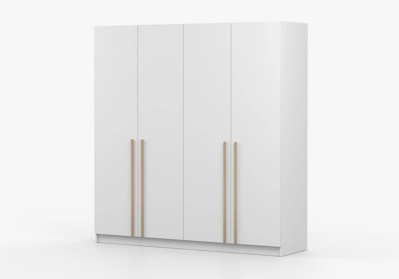 MOEBLO Drehtürenschrank Glamy 4D Wood (Moderner 4-türiger Kleiderschrank mit viel Stauraum, Einlegeböden – Ideal für Schlafzimmer, Ankleidezimmer oder Jugendzimmer, Schrank Garderobe Drehtürenschrank - holz griffe) (BxHxT): 200 x 210 x 57 cm Bild 5