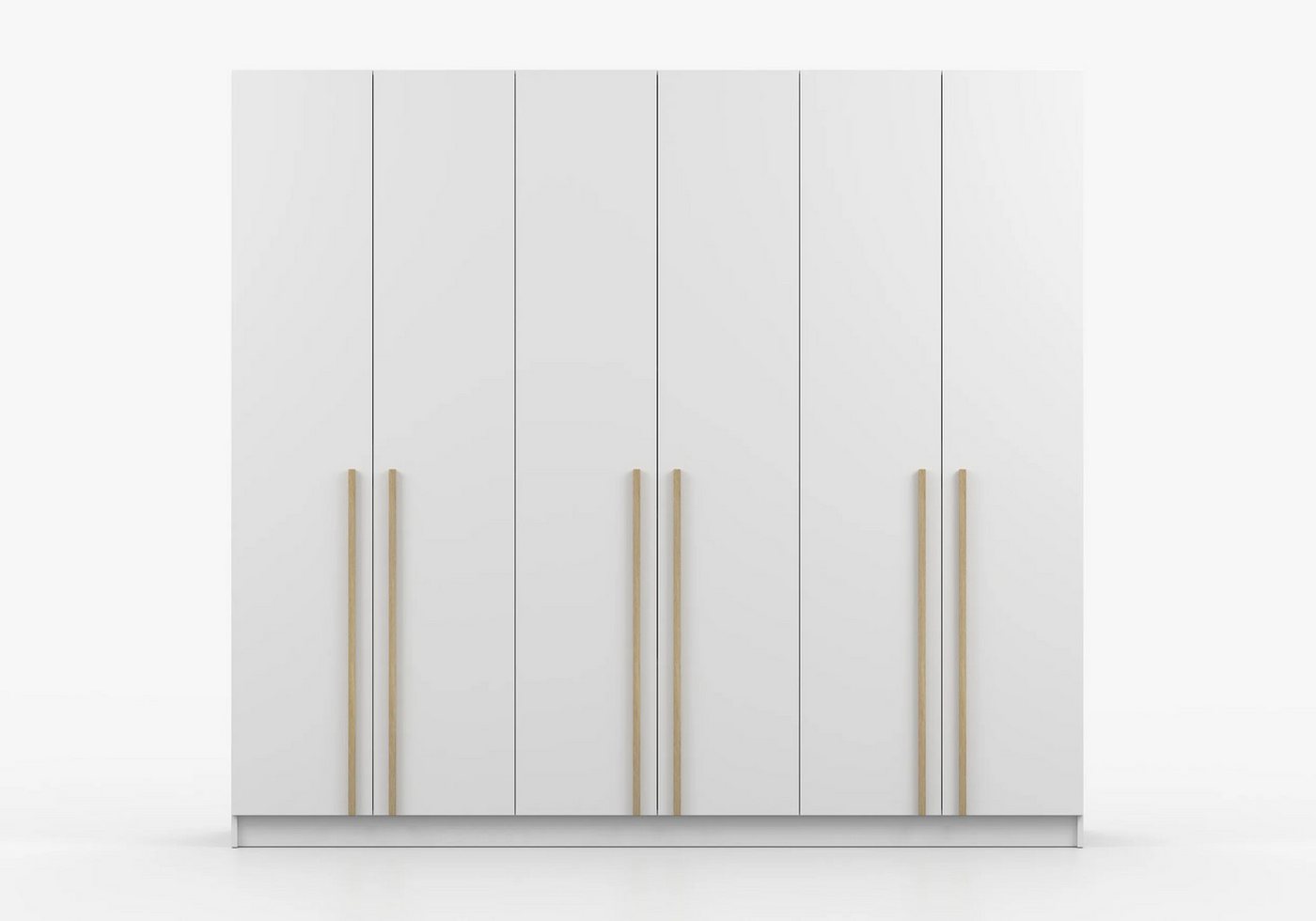MOEBLO Drehtürenschrank Glamy 6D Wood (Moderner 6-türiger Kleiderschrank mit viel Stauraum, vier Kleiderstangen, Einlegeböden – Ideal für Schlafzimmer, Ankleidezimmer, Schrank Garderobe Drehtürenschrank - holz griffe) (BxHxT): 230 x 210 x 57 cm Bild 4