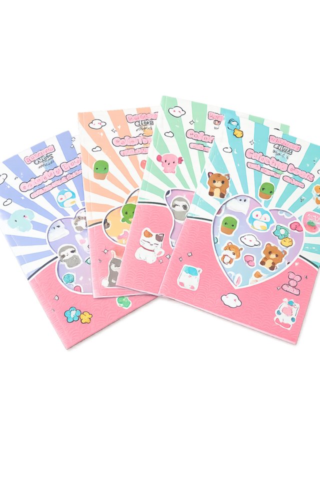 Kawaii Malblock Kawaii Cuties Malbuch Sticker mit Duft Kinder Geschenke Mädchen Jungen, Malbuch mit Duftstickern und süßen Kawaii-Motiven für Kinder zuhause!! Bild 5